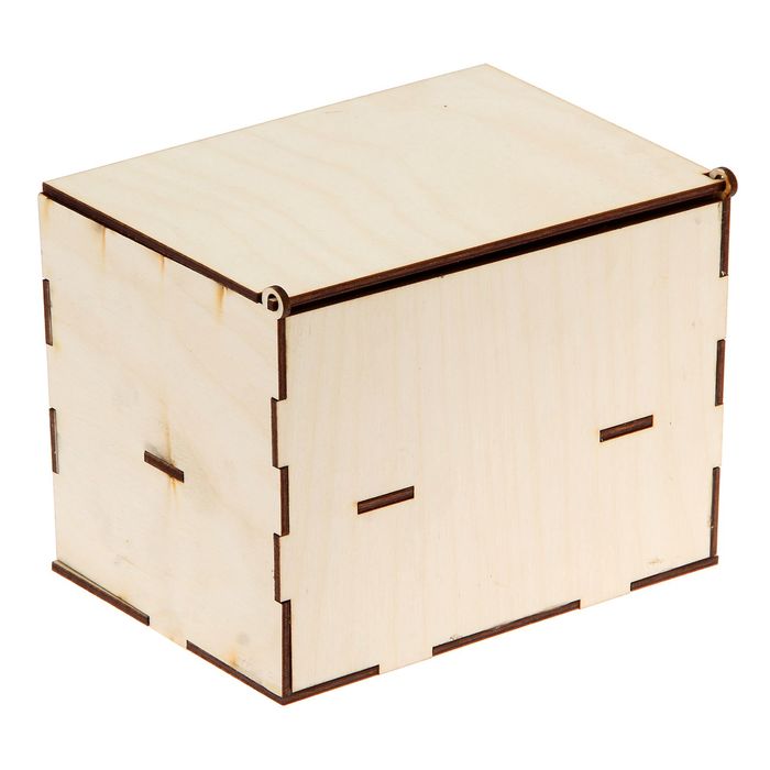 Шкатулка для декора "Прямоугольная с ящиком и крышкой" 16,5х9,5х12 см (80707)