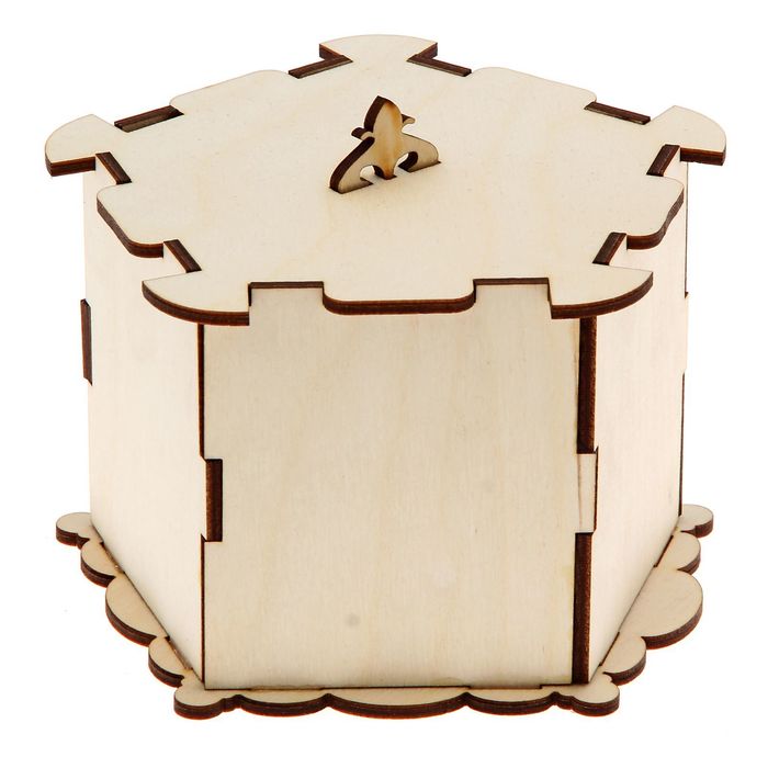 Шкатулка для декора "Пятигранная"