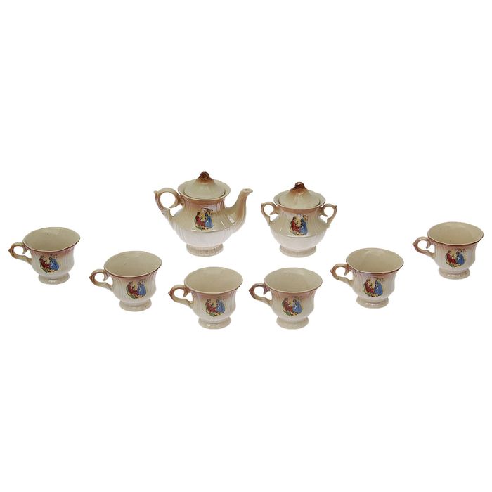 Чайный набор "Лорд" коричневый, Мадонна, 8 предметов 0,6/0,25 л