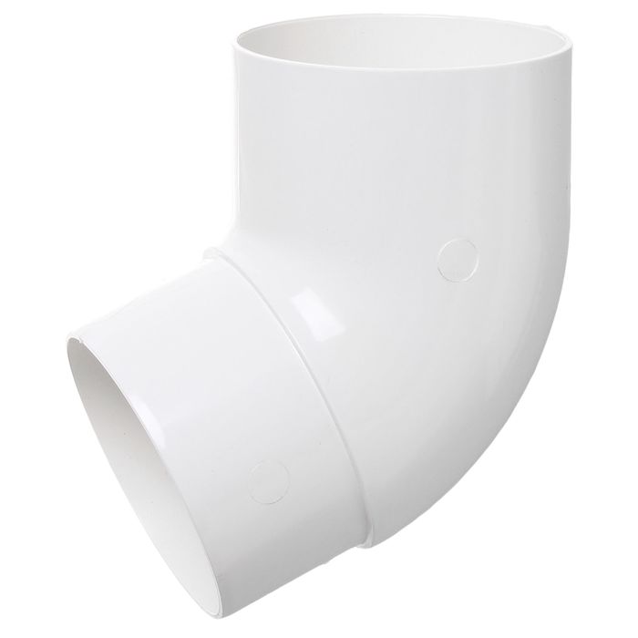 Колено трубы 67° белый