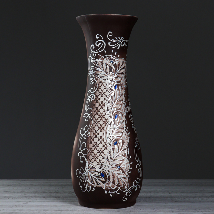 Ваза напольная "Осень" ажурная, стразы, микс