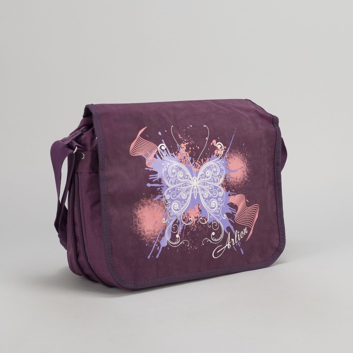 Сумка-трансформер молодёжная на молнии, цвет фиолетовый