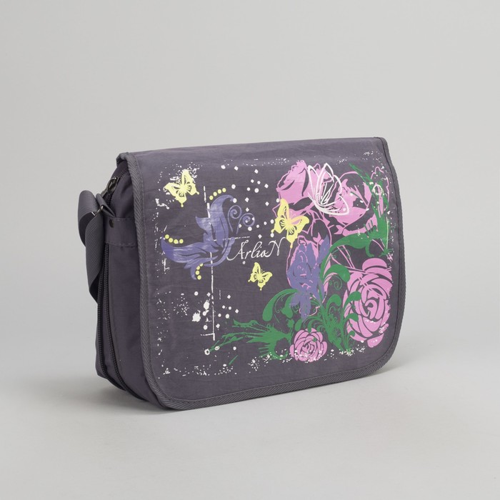 Сумка-трансформер молодёжная на молнии, 1 отдел, 1 наружный карман, цвет серый