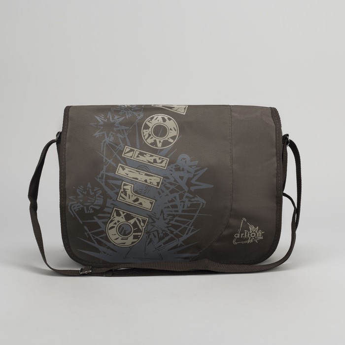 Сумка молодёжная, 1 отдел, 2 наружных кармана, цвет чёрный