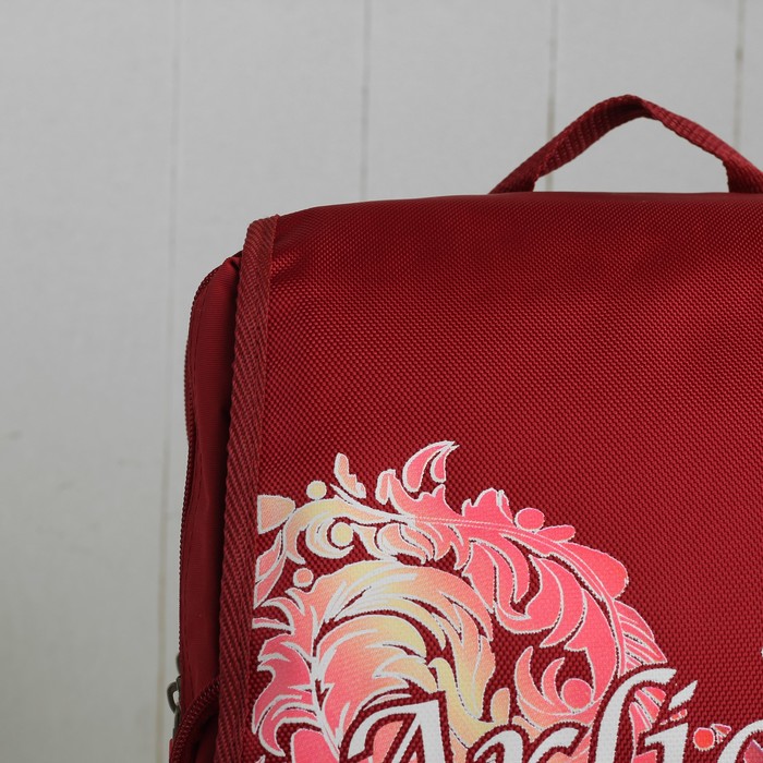 Рюкзак молодёжный на молнии, 2 отдела, 2 наружных кармана, цвет малиновый