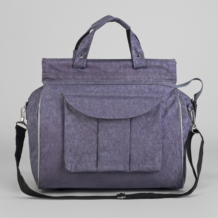 Сумка дорожная на молнии, 1 отдел, 1 наружный карман, цвет серый