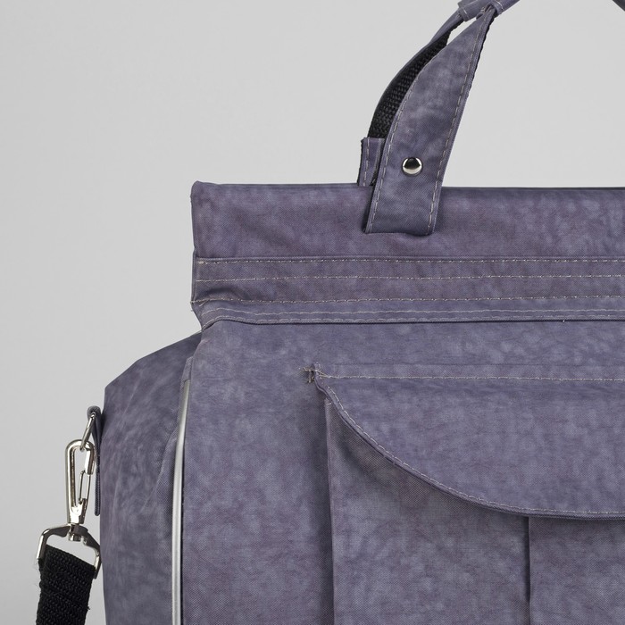 Сумка дорожная на молнии, 1 отдел, 1 наружный карман, цвет серый