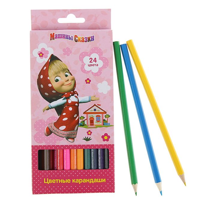 Карандаши 24 цвета "Маша и Медведь"