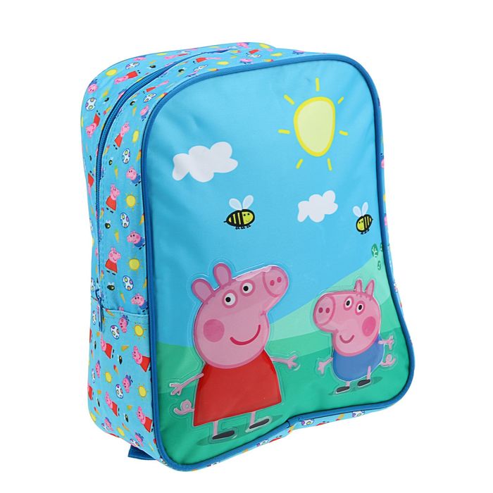 Рюкзачок детский " Свинка Пеппа" 28*21*12,5 см, голубой