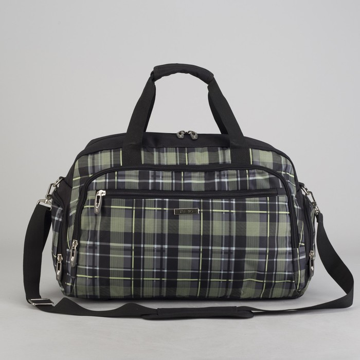 Сумка спортивная на молнии, 1 отдел, 4 наружных кармана, цвет серый