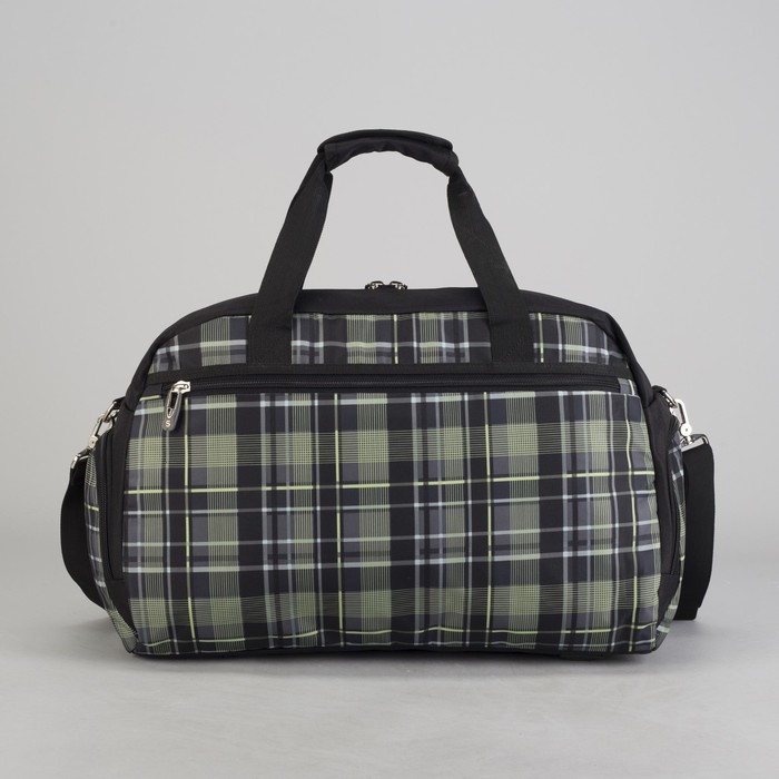 Сумка спортивная на молнии, 1 отдел, 4 наружных кармана, цвет серый