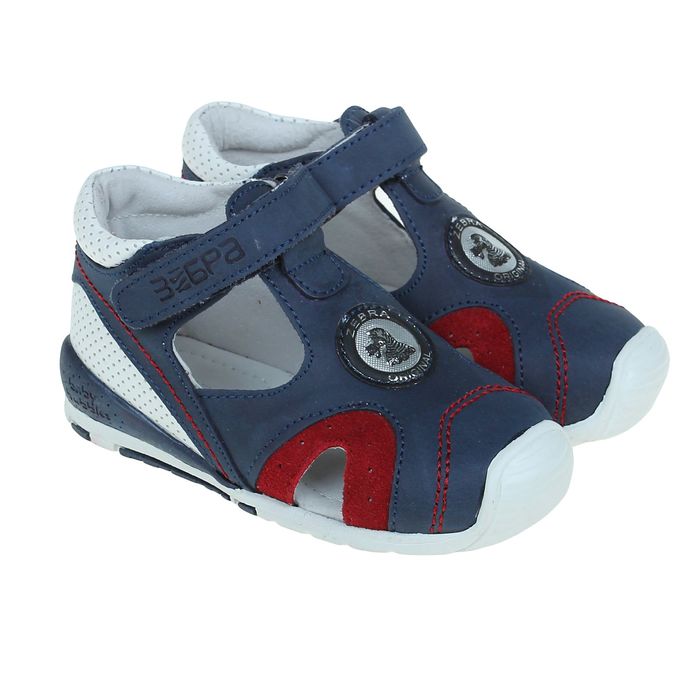 Туфли открытые малодетские Зебра, цвет синий, размер 23 (арт. 10570-5)