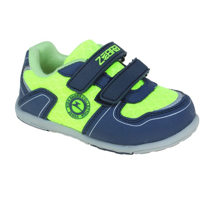 Кроссовки малодетские Зебра, цвет зелёный, размер 22 (арт. 10107-11)