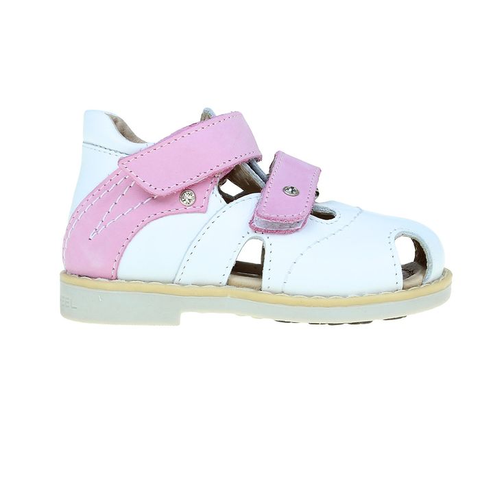 Туфли открытые малодетские Зебра, цвет розовый/белый, размер 23 (арт. 10457-9)