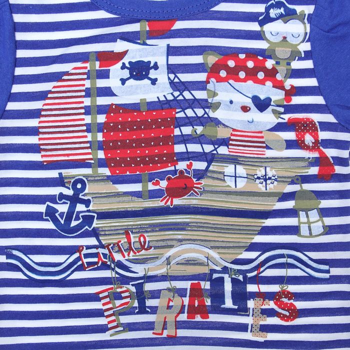 Комплект "Пиратский корабль", рост 74 см (48), цвет васильковый/полоска (арт. ДКШ523001н)