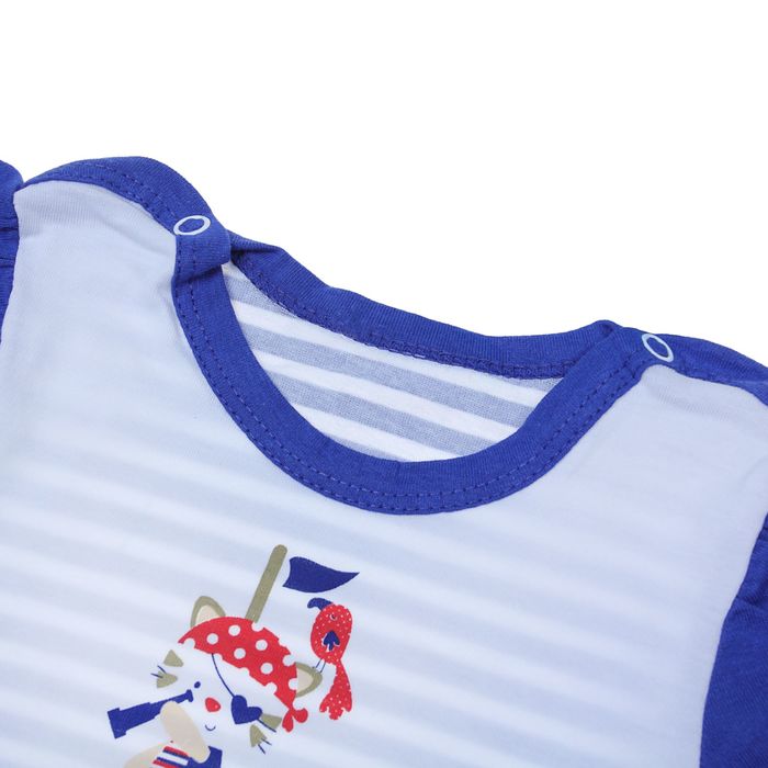 Комплект "Кошка-пиратша", рост 86 см (52), цвет белый/васильковый (арт. ДКШ584001)