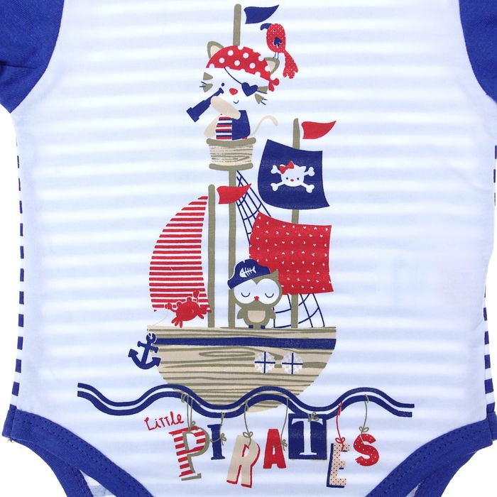 Комплект "Кошка-пиратша", рост 86 см (52), цвет белый/васильковый (арт. ДКШ584001)