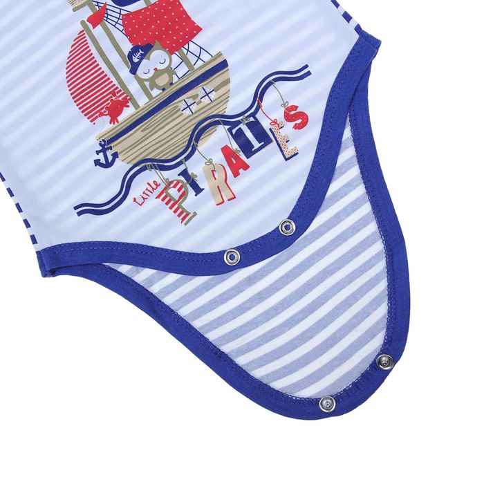 Комплект "Кошка-пиратша", рост 86 см (52), цвет белый/васильковый (арт. ДКШ584001)