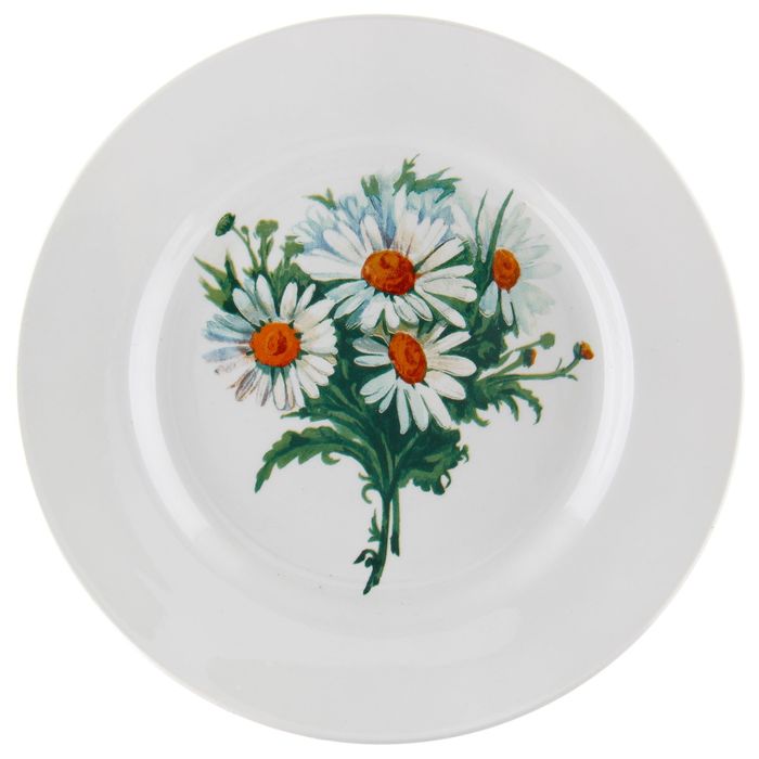 Тарелка мелкая 20 см "Букет ромашек"