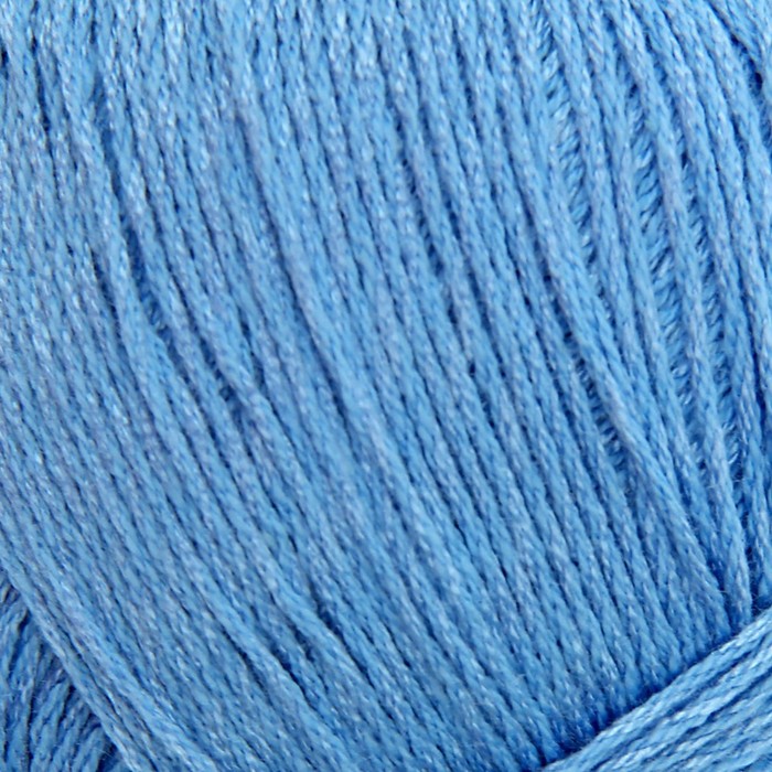 Пряжа "Жемчужная" 50% хлопок, 50% вискоза 425м/100гр (15-Т.голубой)