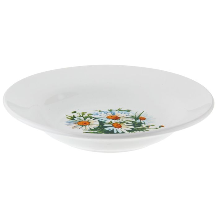 Тарелка глубокая 20 см "Букет ромашек", 250 мл