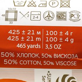 

Пряжа "Жемчужная" 50% хлопок, 50% вискоза 425м/100гр (411-Мята)