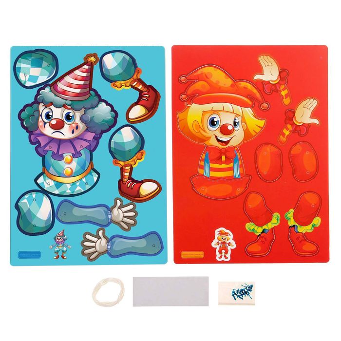 Набор для творчества "Клоуны" для создания игрушек-дергунчиков