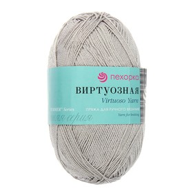 

Пряжа "Виртуозная" 100% мерсеризованный хлопок 330м/100гр (08-Св.серый)