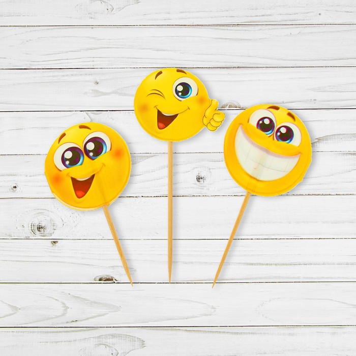 Шпажки "Смайлики" (набор 12шт)