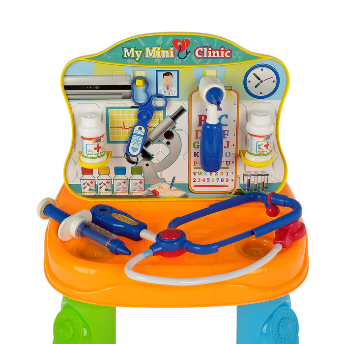 Игровой модуль "Играем в профессии" 2 в 1, набор мастера, набор доктора, столик, аксессуары