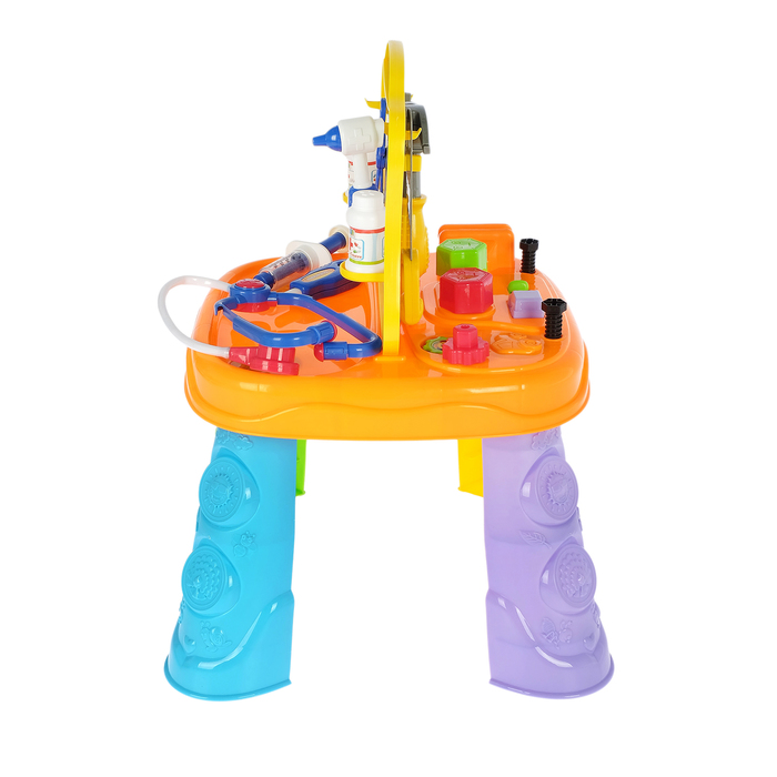 Игровой модуль "Играем в профессии" 2 в 1, набор мастера, набор доктора, столик, аксессуары