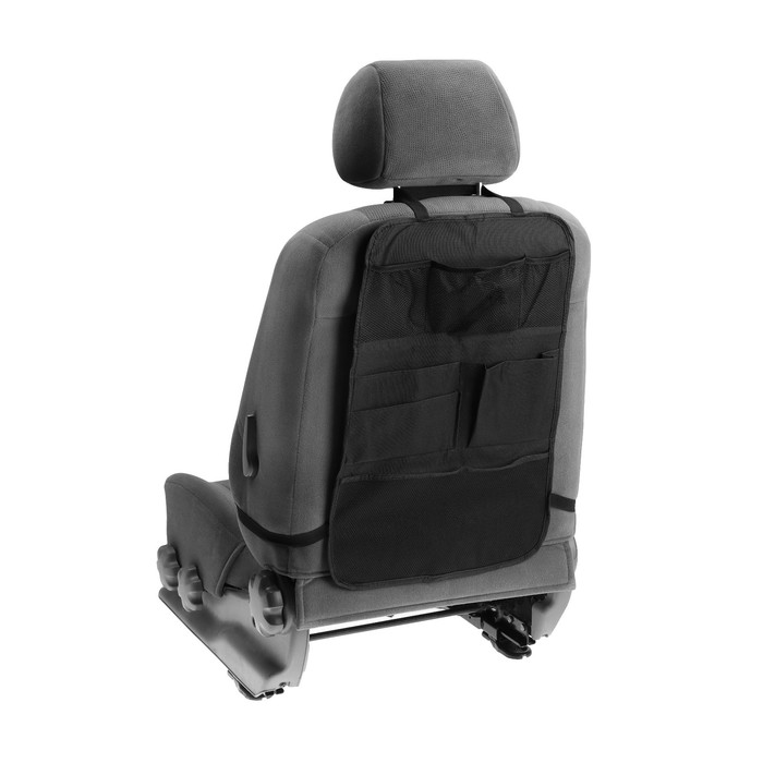 Органайзер на спинку сиденья автомобиля TORSO, 7 карманов, 37х60 см, черный