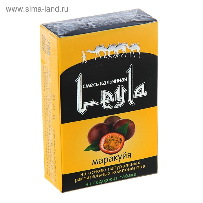 

Безникотиновая смесь для кальяна Leyla "Маракуйя", 50 г