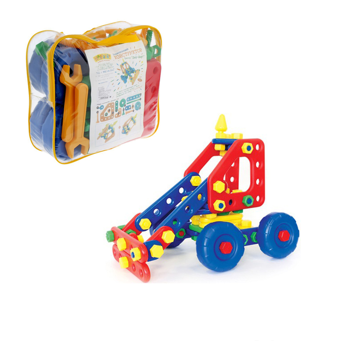 Конструктор "Трактор «Дыр-дыр»", 124 детали