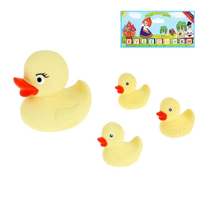 Резиновая игрушка "Весёлая семейка", набор 4 шт.