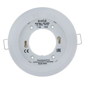 

Светильник встраиваемый Ecola GX53 FT3225, глубокий, 27x109 мм, белый