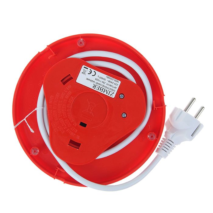 Чайник Zimber ZM-11028, 1.7 л, 2200 Вт, красный