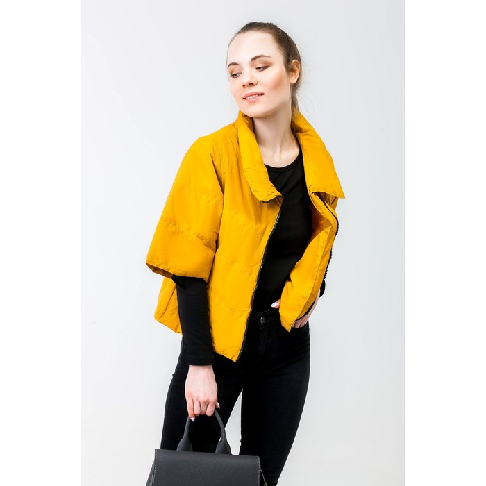 Куртка женская, рост 168 см, размер 50, цвет горчица (арт. 39 С+)