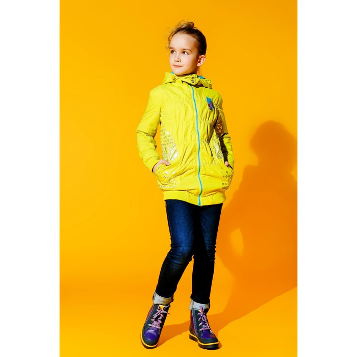 Плащ для девочек, рост 128-134 см, возраст 8 лет, цвет яблочный (зелёный)