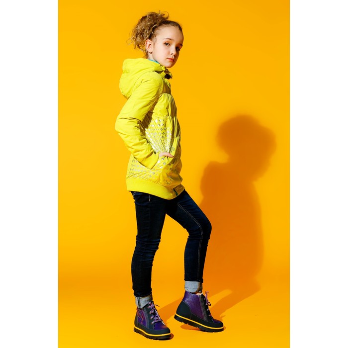 Плащ для девочек, рост 128-134 см, возраст 8 лет, цвет яблочный (зелёный)