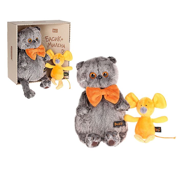 Мягкая игрушка "Басик с мышкой Миленой"