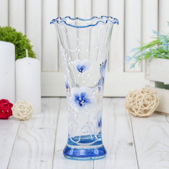 Ваза "Бело-голубые цветы"