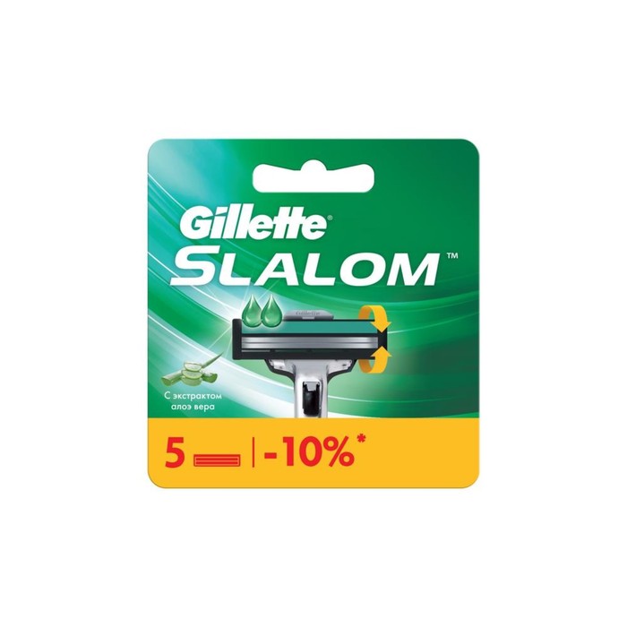 Cменные кассеты Gillette Slalom, 2 лезвия, 5 шт.
