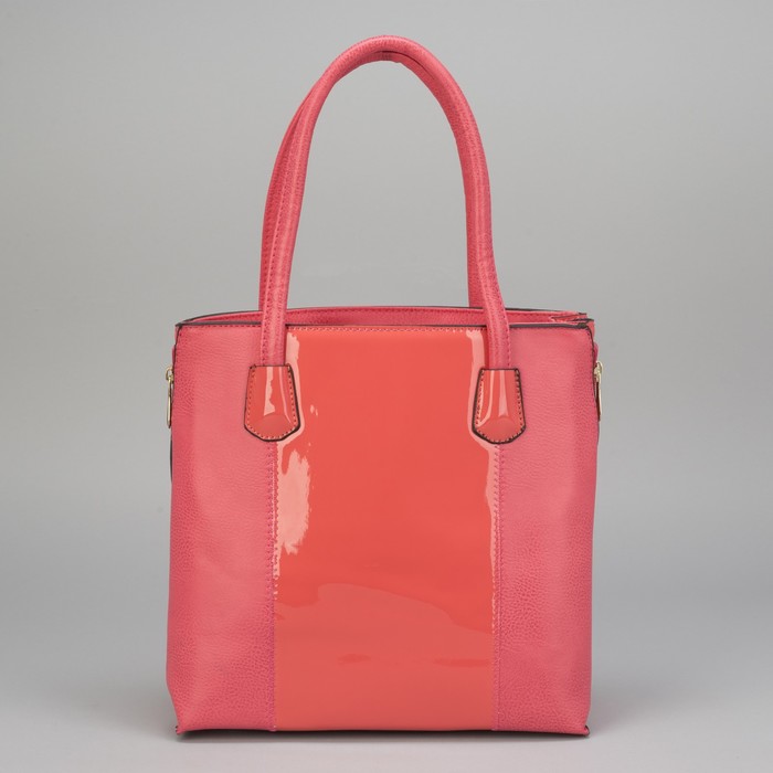 Сумка женская, 1 отдел с перегородкой, 1 наружный карман, розовая