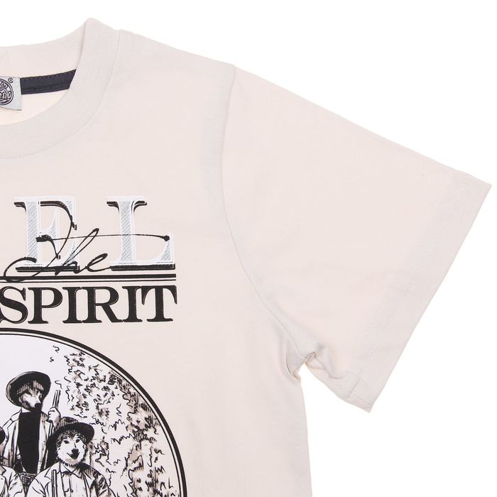 Футболка "Волчья стая", рост 116 см (60), цвет бежевый