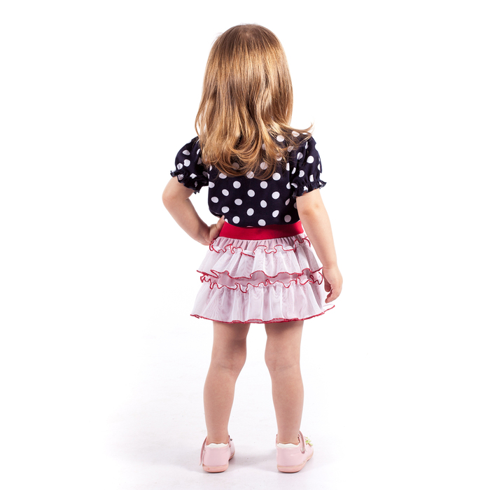 Джемпер "Принцесса на горошине", рост 92 см (54), цвет тёмно-синий, принт горох (арт. ДДК322001н)