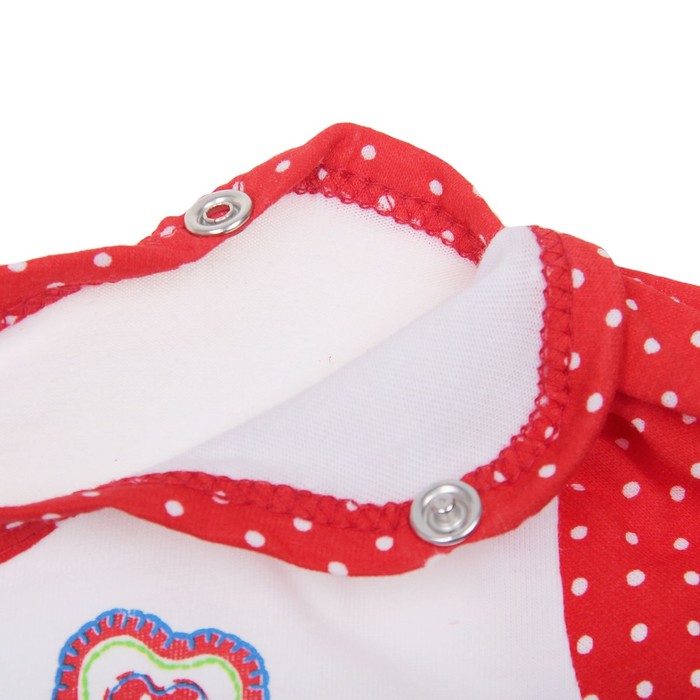 Платье "Платья для малышек", рост 98 см (56), цвет красный, принт Сова с грибом (арт. ДПК881001н)