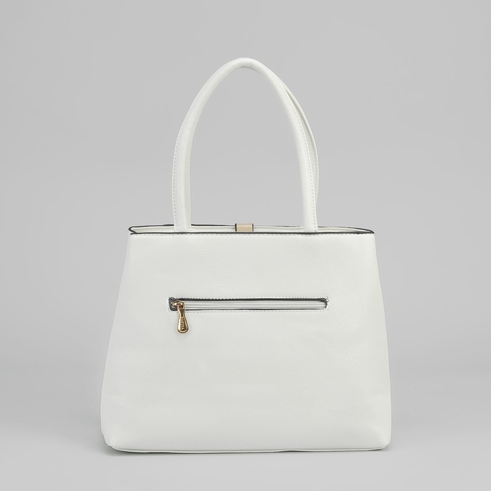 Сумка женская, 1 отдел с перегородкой, 1 наружный карман, цвет белый