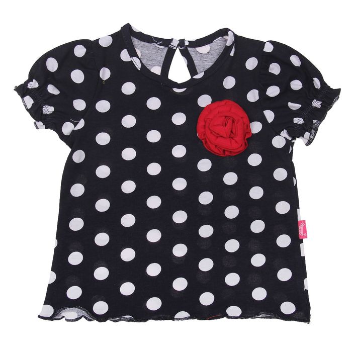 Джемпер "Принцесса на горошине", рост 86 см (52), цвет тёмно-синий, принт горох (арт. ДДК322001н)