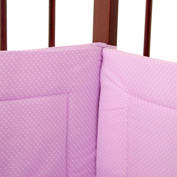 Комплект в кроватку "Горошки" (4 предмета), цвет сиреневый 10403